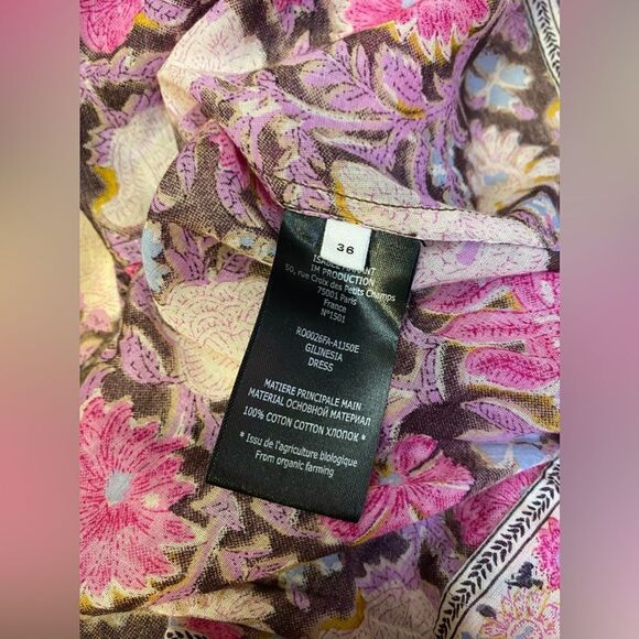 Isabel Marant Étoile Gilinesia Floral Cotton Peasant Minidress size 36/us size 4 - Picture 16 of 16